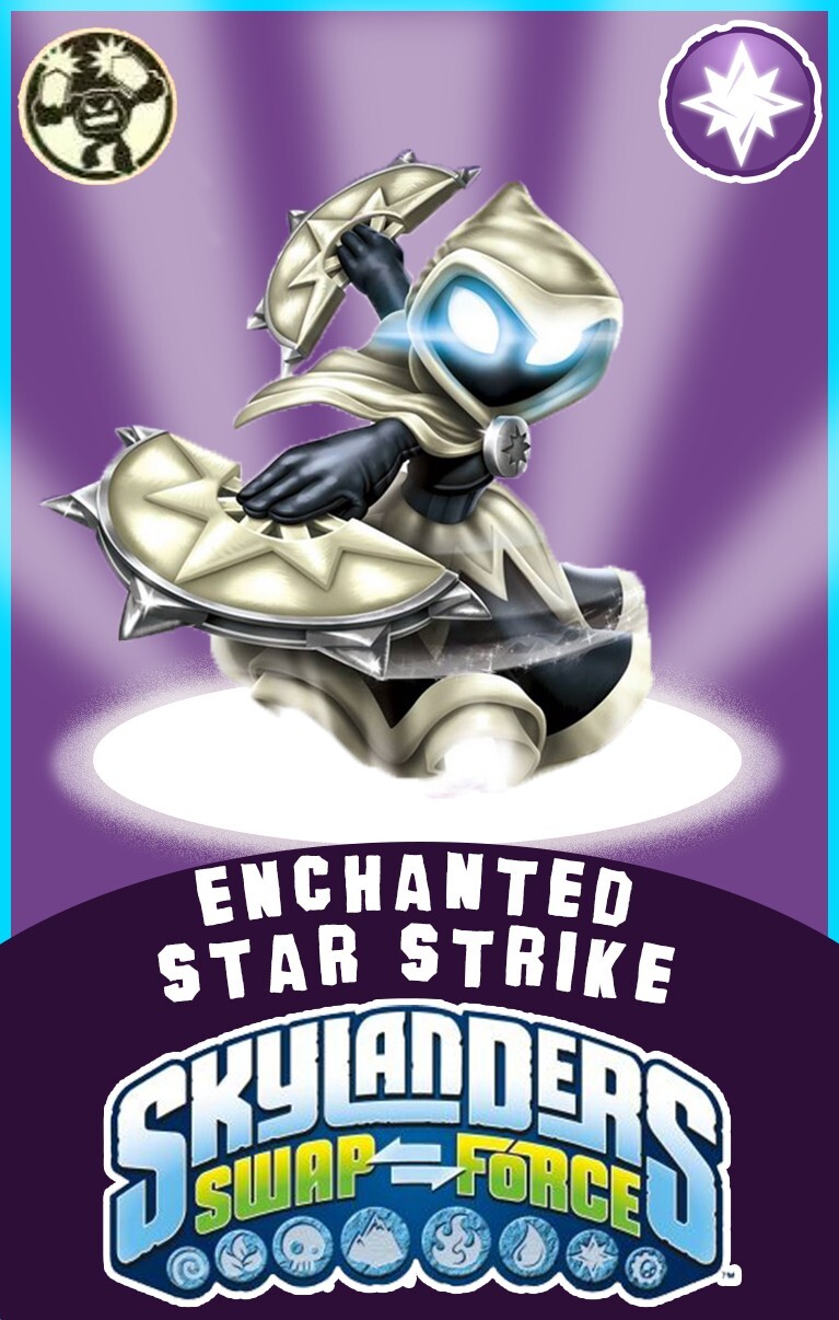 Skylanders Swap Force Enchanted Lightcore Star Strike NFC Card FREE SHIPPING