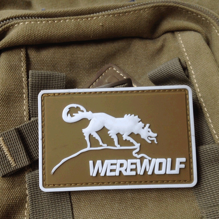 Tactical WEREWOLF USA ARMY Military 3D PVC PATCH Hook Loop BADGE
