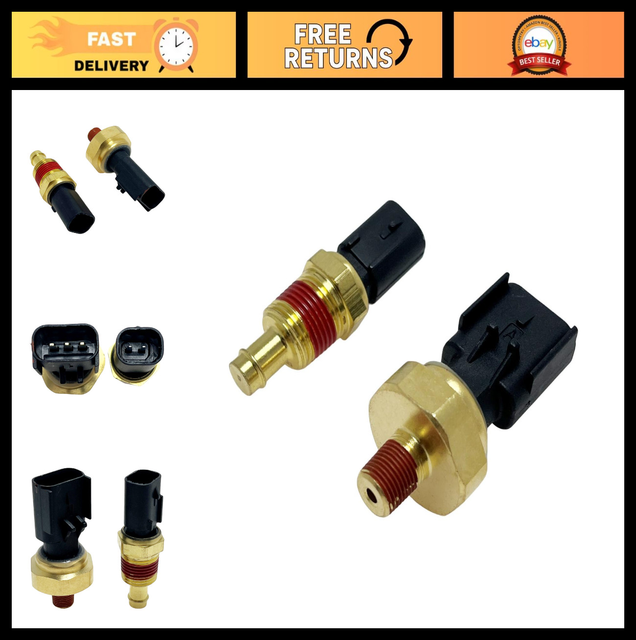 Coolant & Oil Pressure Sensor Set for Aspen, Pacifica, Grand Cherokee, Ram 1500/