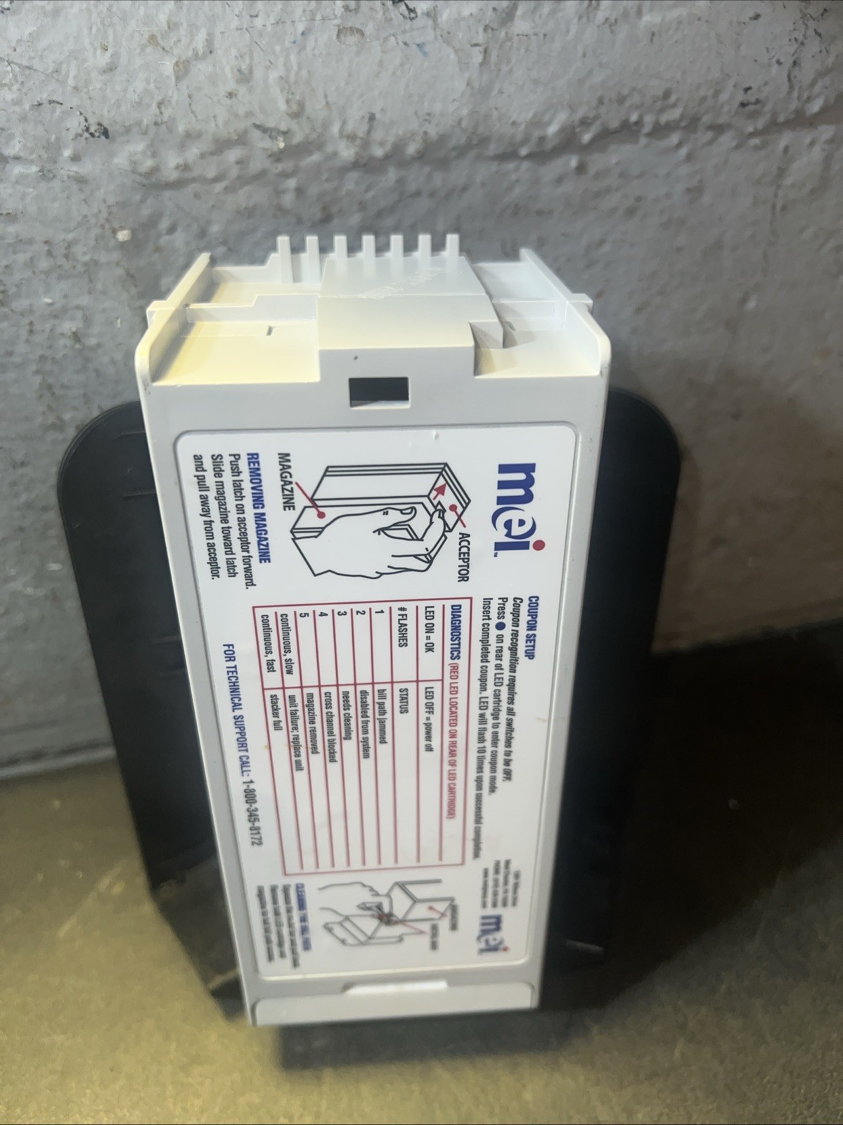 Mars MEI 500 stacker note box for bill acceptor validator GREY N/P 250026180