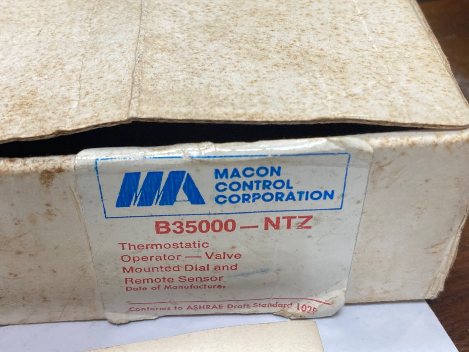 Macon Control # B35000 NTZ Thermostatic Operator-Valve, Possibly Incomplete