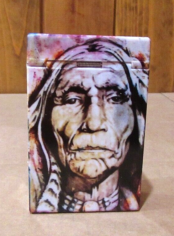 Cigarette Box, Creative Pattern Indian Acrylic Cigarette Case, 20 Cigarette Size