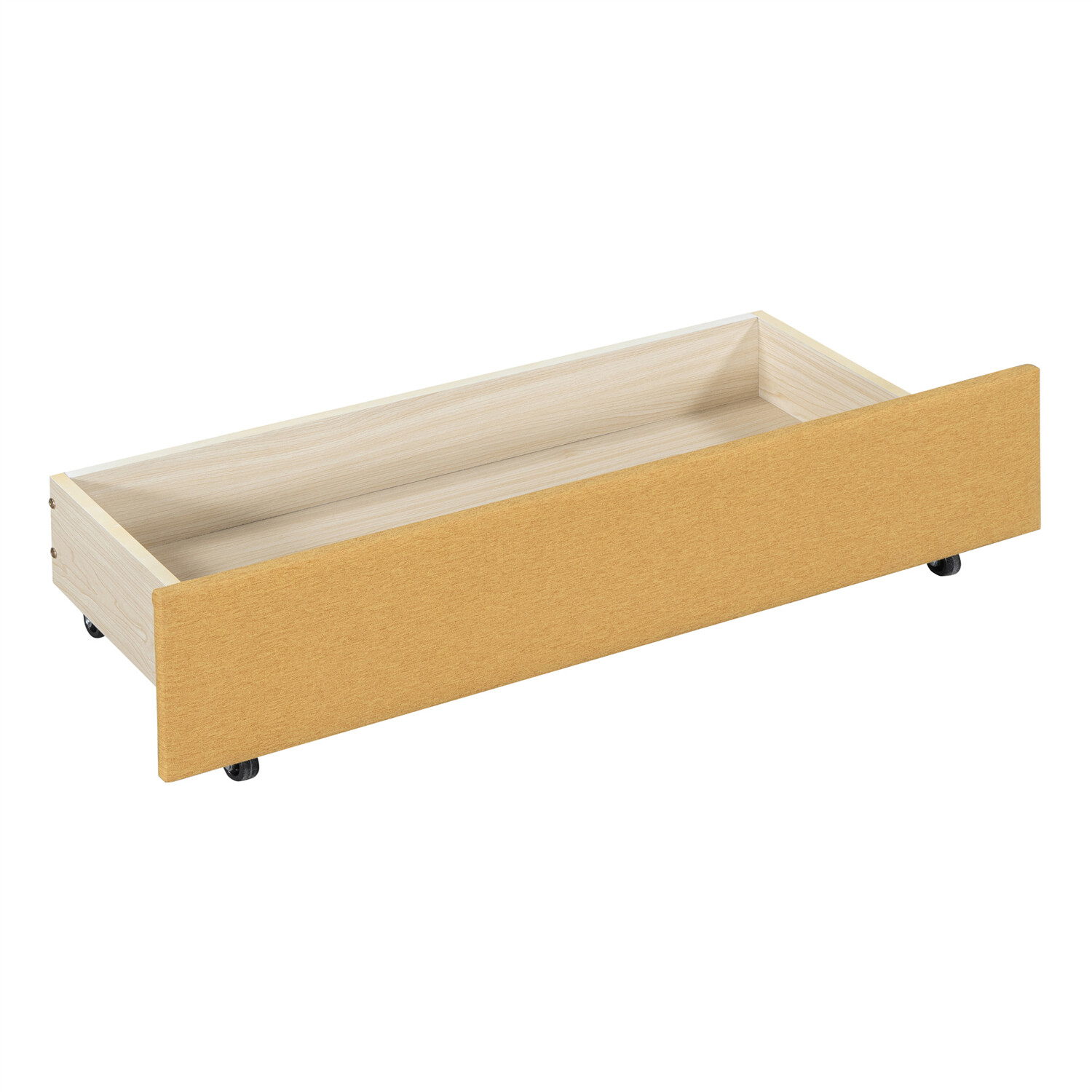 Full Size Daybed Upholstered Bed Frame Sofa Bed w/ 2 Storage Drawer Yellow US