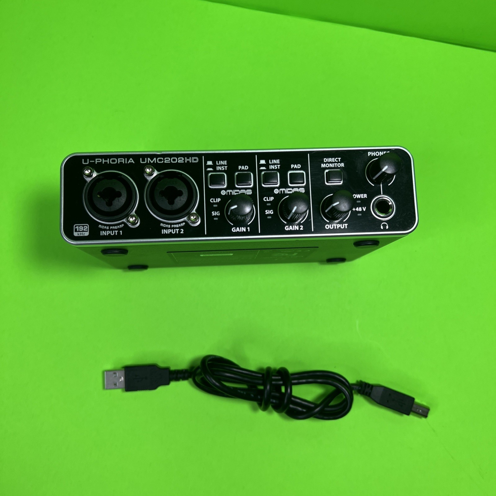 Behringer U‑Phoria UMC202HD USB Audio Interface W/ Cable - SAME DAY - WARRANTY