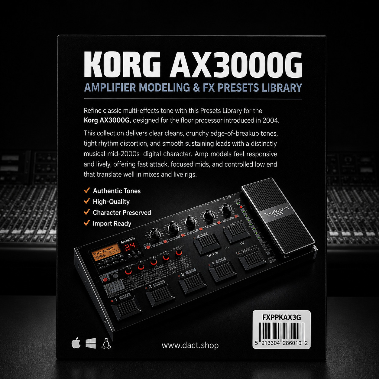 Korg AX3000G Guitar Multi-FX Presets Library