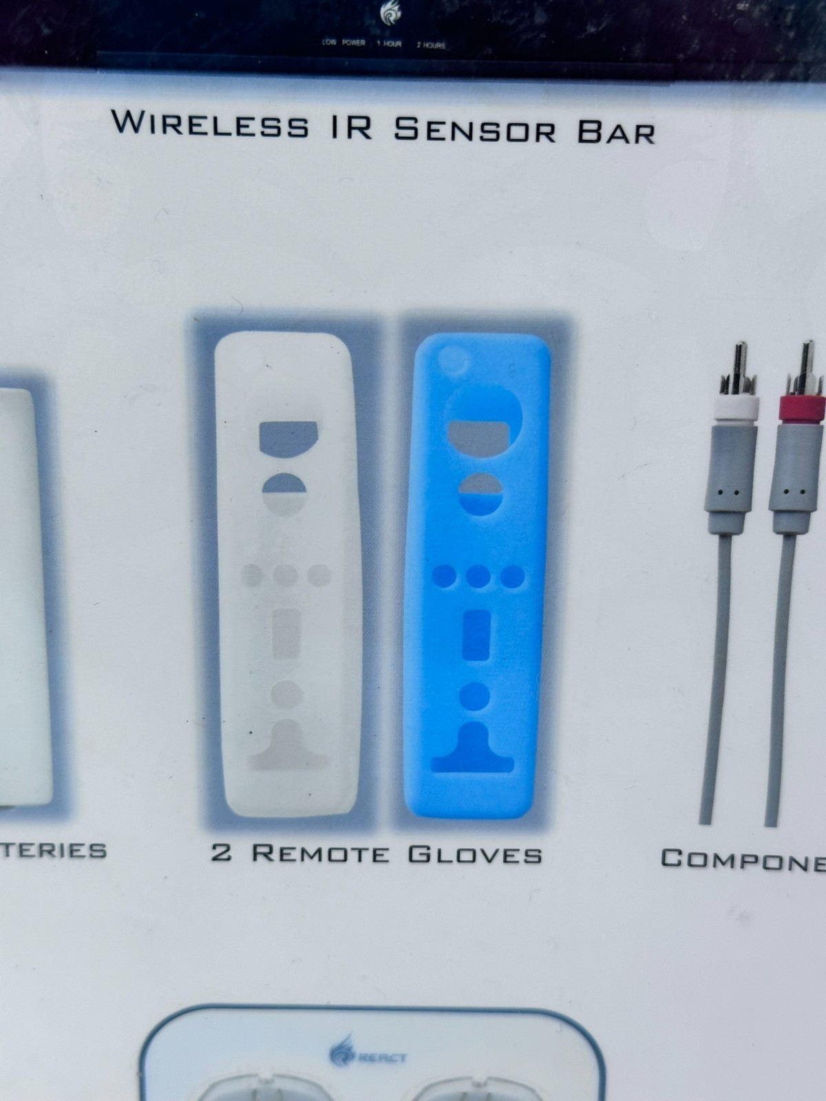 React Upgrade Kit Nintendo Wii Wireless Sensor Bar Component Cable Batteries Set
