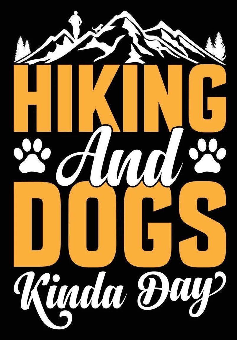 Hiking and dogs outdoors Vinyl Sticker Decal XV