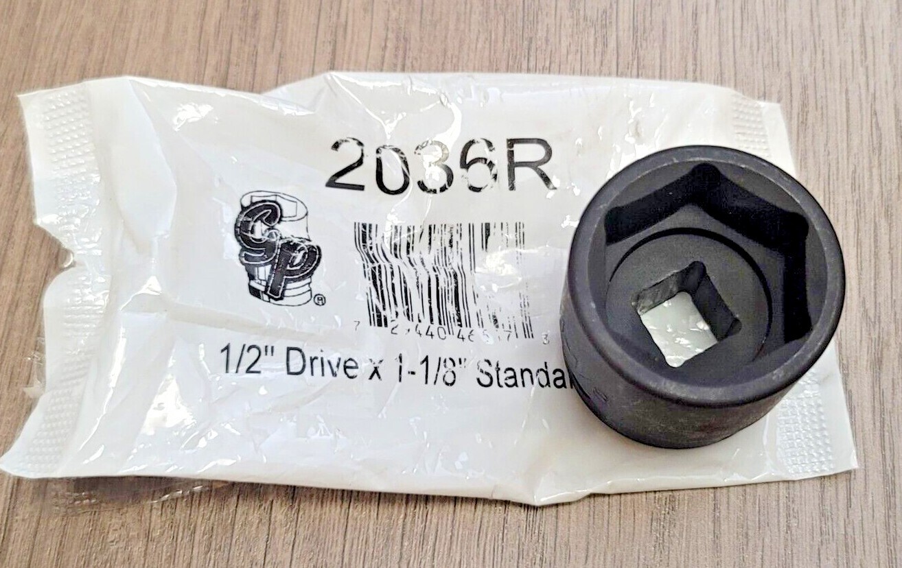 Grey Pneumatic 1-1/8", 6pt Impact Socket 1/2" dr #2036R