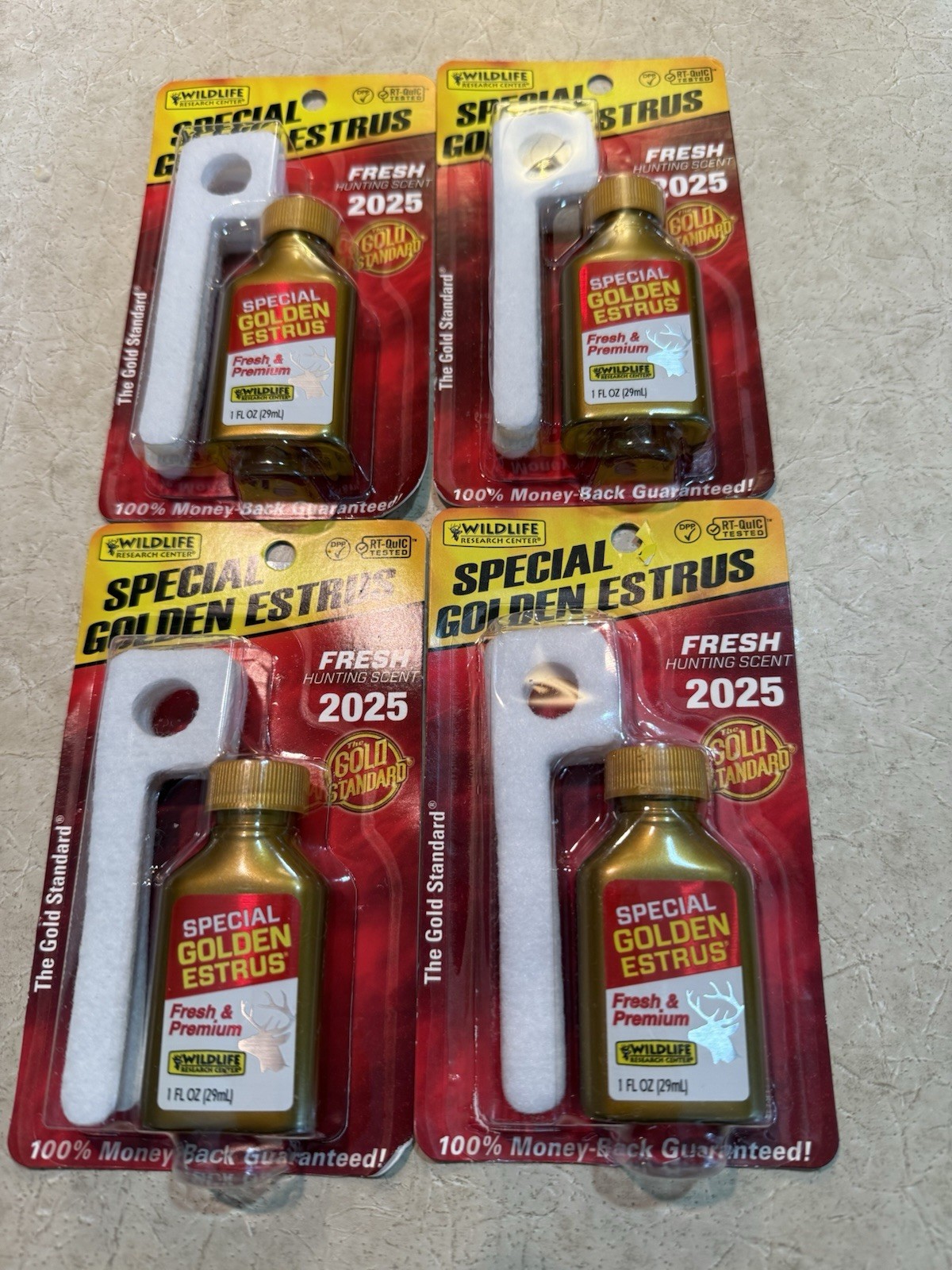 Wildlife Research 1oz Special Golden Estrus Deer Scent Lure Fresh Date 2025 (4)