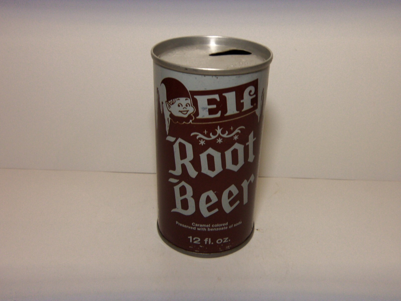ELF ROOT BEER  12 OZ STEEL CAN, HOPKINS, MINNESOTA  VINTAGE