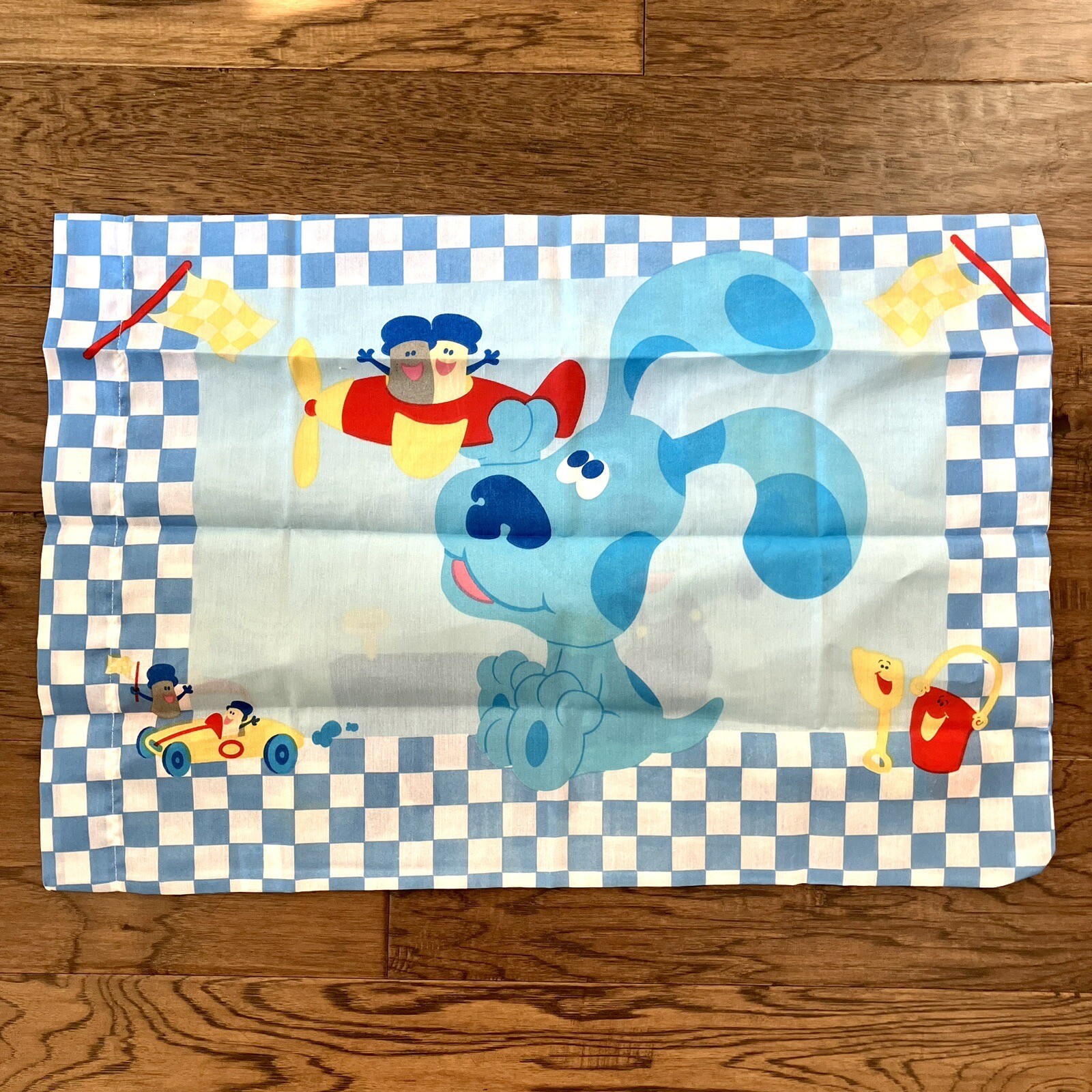 Blues Clues Pillow Case Std Twin Mr Salt Mrs Pepper Puppy Check Dan River 2000s
