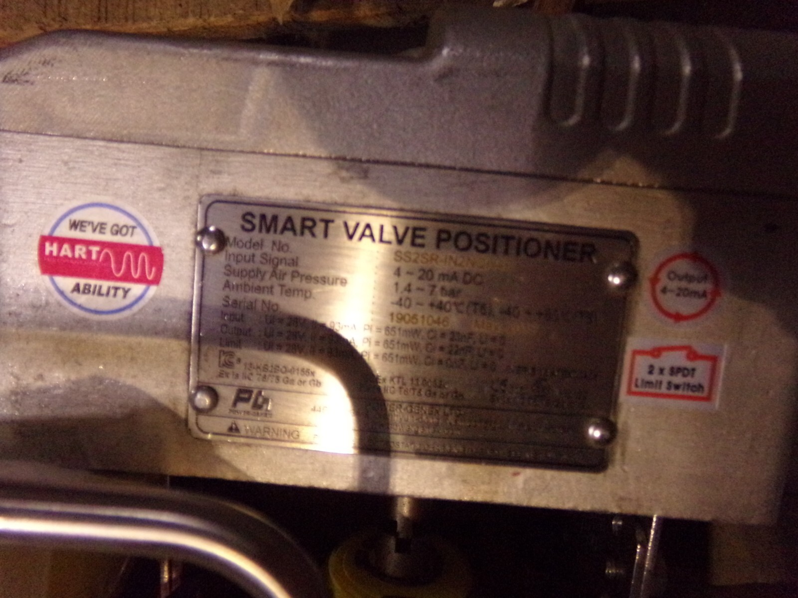 MAX-AIR SS36.S5.F07-F10.CH22 CCW VALVE/ACTUATOR/POSITIONER (17)