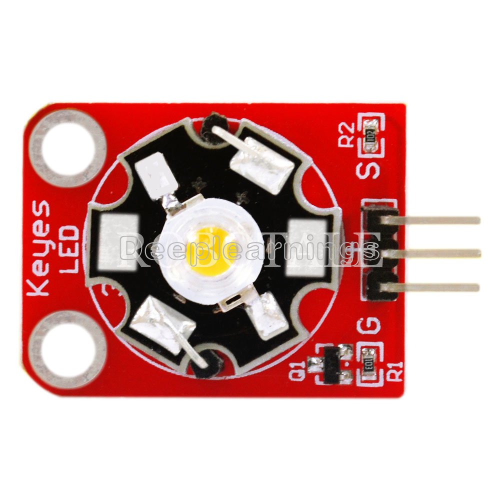 3W High-Power KEYES LED Module with PCB Chassis for Arduino STM32 AVR