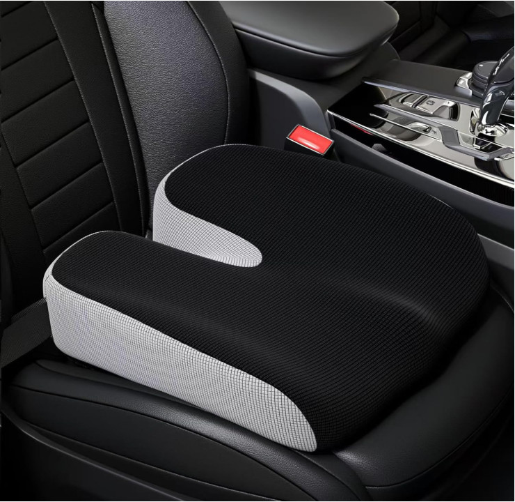 Adult Car Booster Seat Cushion, Memory Foam Wedge Car Seat Cushions for Short