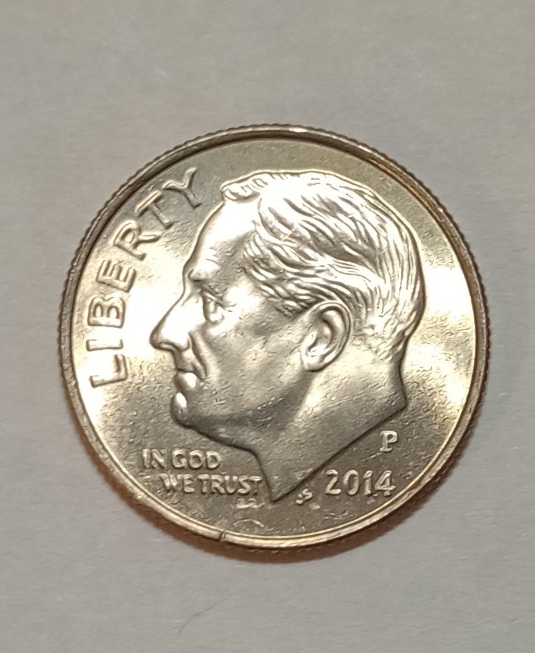 2014 P Roosevelt Dime BU Uncirculated Full Bands! Free Shipping!