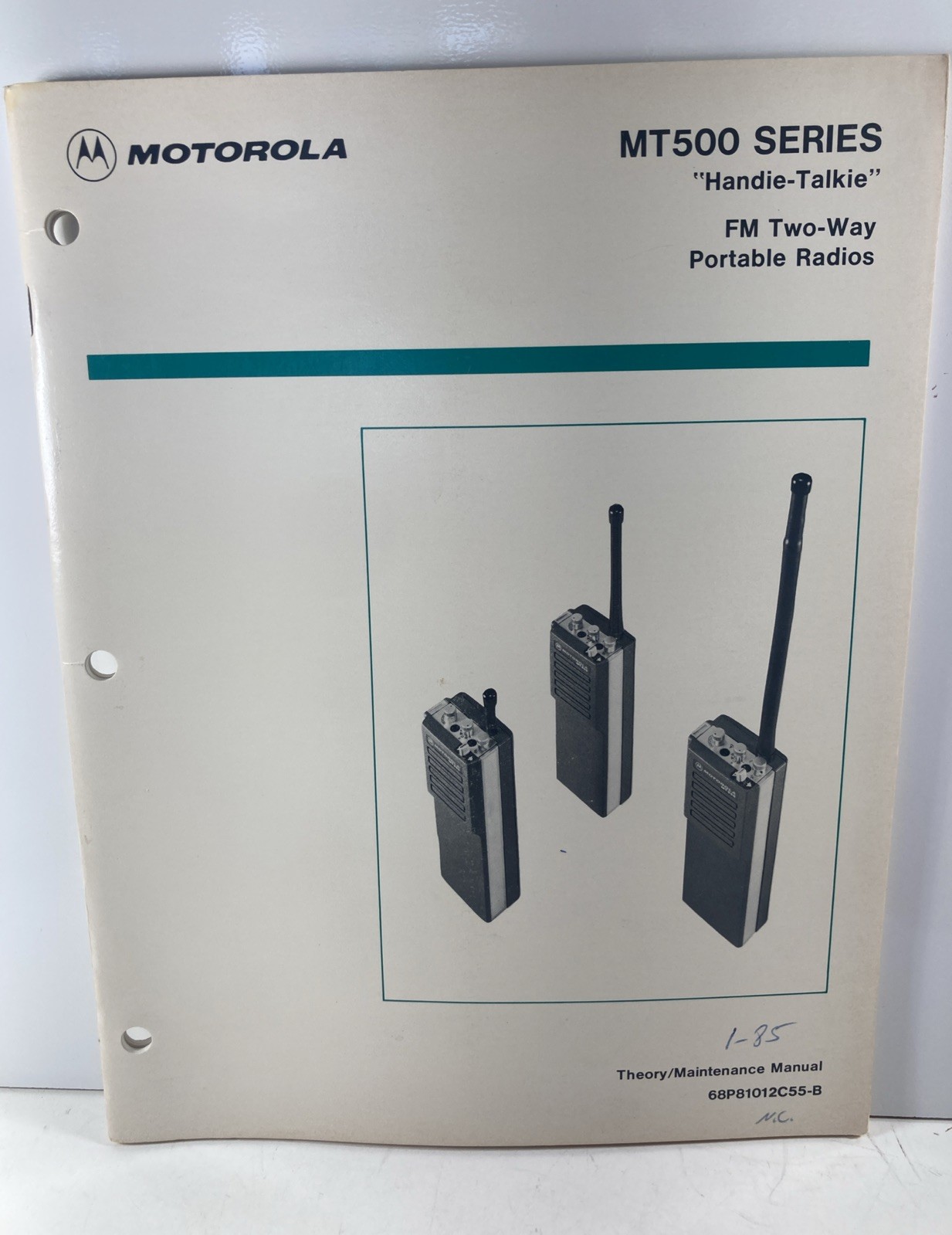 Motorola MT500 Handie-Talkie Radio Theory/Maintenance Manual 1979 68P81012C55-B