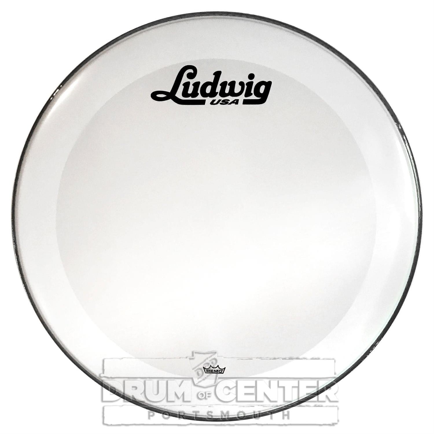 Ludwig Smooth White Bass Drum Resonant Head 22" w/Script Logo