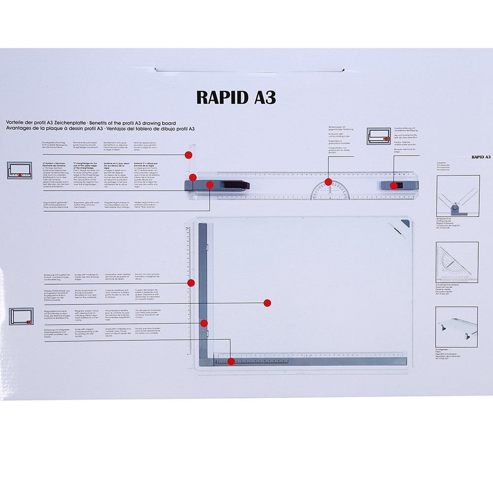 Multifuctional A3 Drawing Board Table Pad With Parallel Motion And Adjust AD