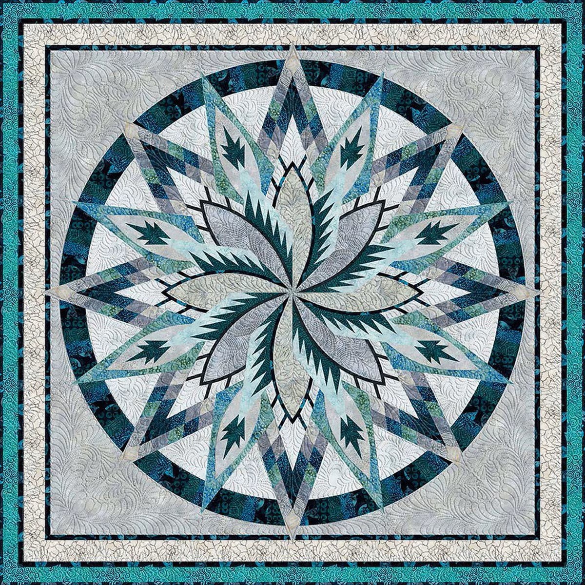 Silver Shores Quiltworx Pattern by Quiltworx featuring Silver Shores Batiks