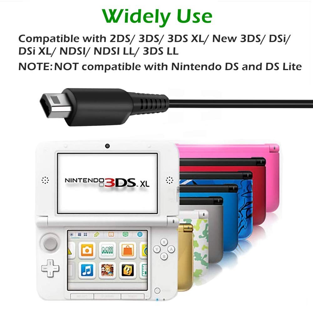 2-Pack 3.9ft USB Charging Cable & Bonus Stylus for 3DS/2DS - Reliable & Durable