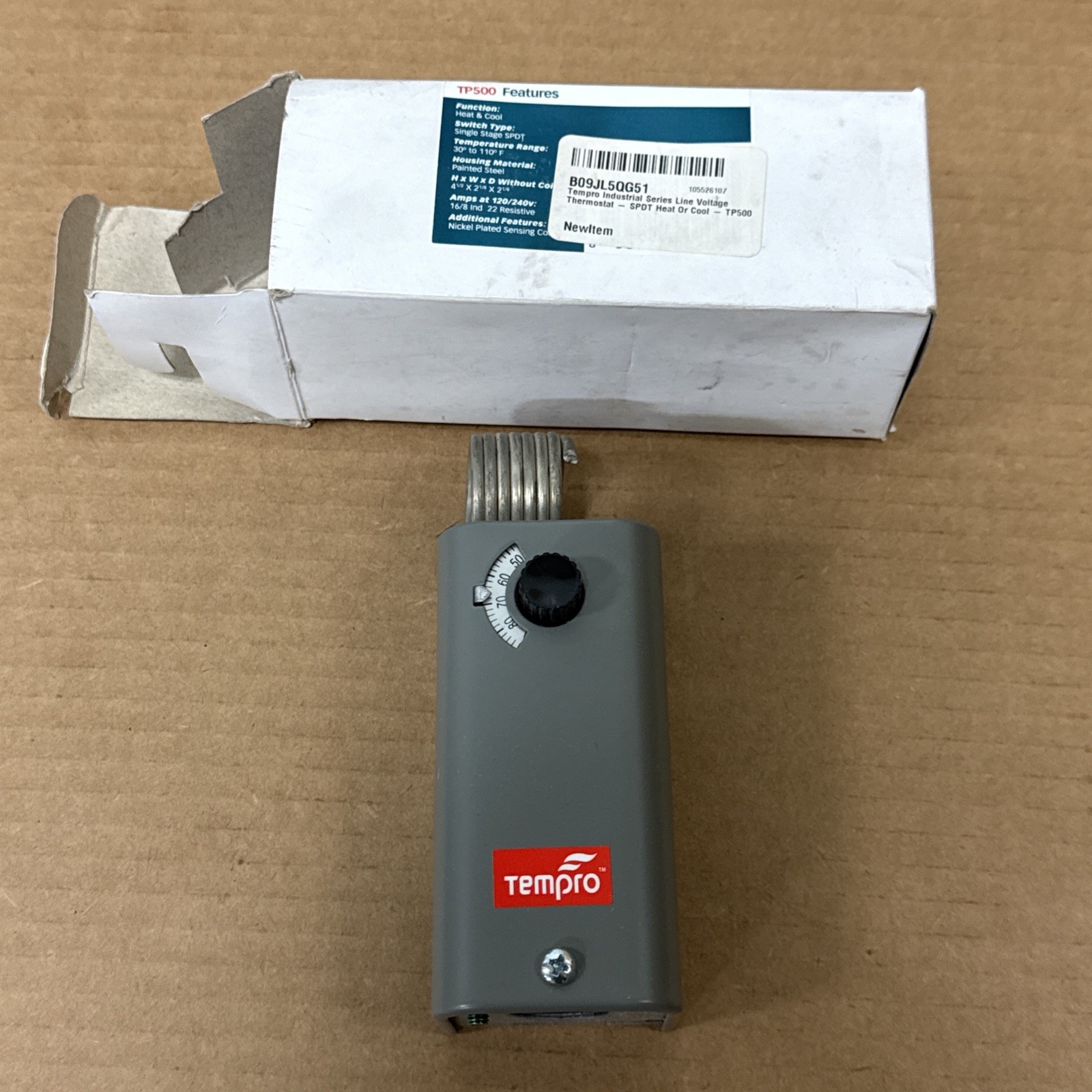 Tempro Industrial Series Line Voltage Thermostat - SPDT Heat Or Cool - TP500