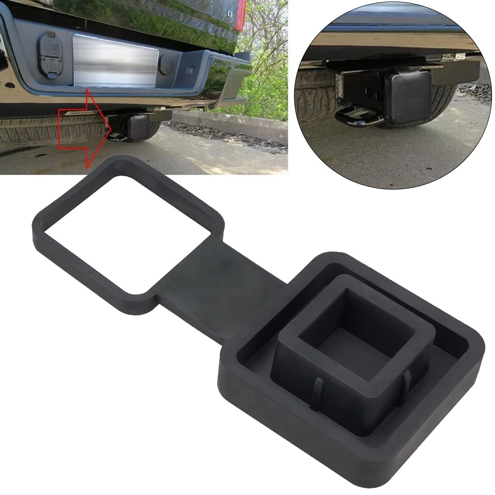 Trailer Hitch Receiver Cover made of Rubber, Fits for 2in Receiver Tubes
