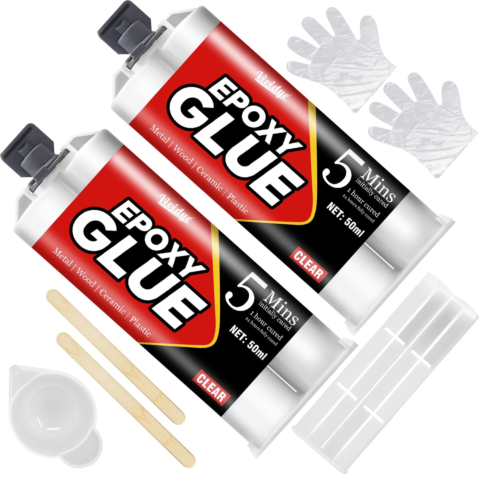 5 Minute Epoxy Glue 3.4oz Clear 2 Part Golf Club Fast Curing Waterproof Strong