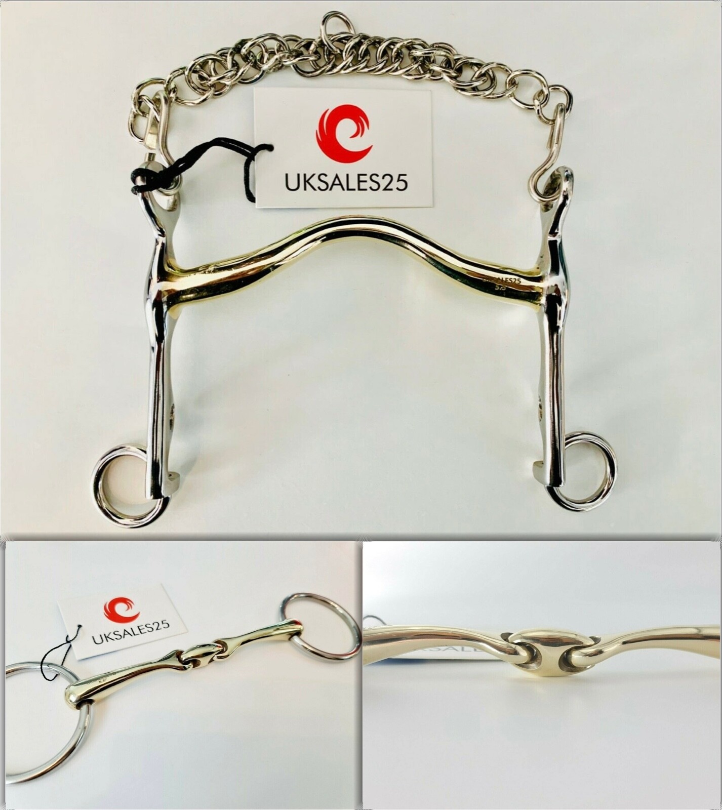 Weymouth Bradoon Bridle Bits Set GS & SS / 12MM (UKSALES25®) *SAME DAY DISPATCH*