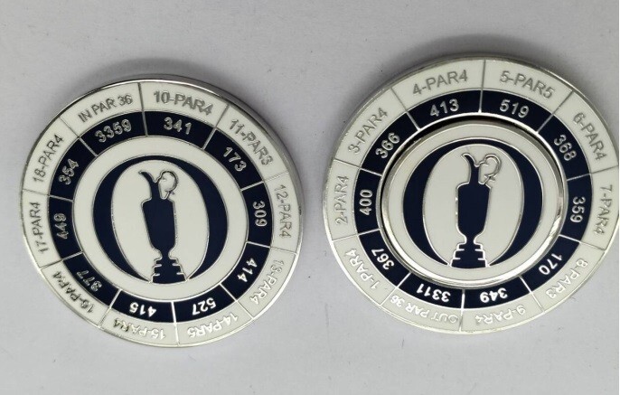 St Andrews Links  Magnetic Yardage & Ball Marker Holder- Two Sided BM Ship Now!
