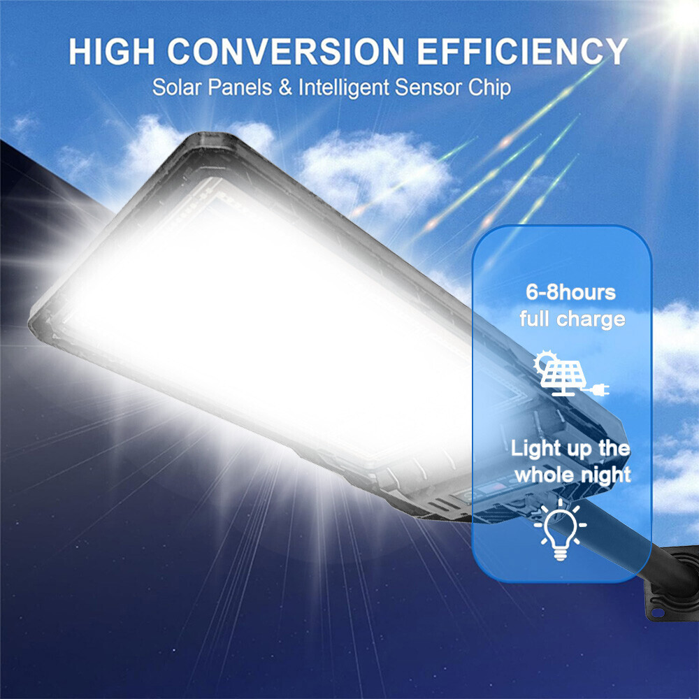 NEW 6000W Commercial Solar Street Lights Outdoor Dusk to Dawn Super Bright 2025