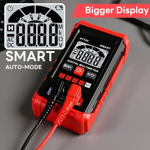 HT123 Digital Multimeter, Automatic AC DC Voltmeter, Non Contact Voltage