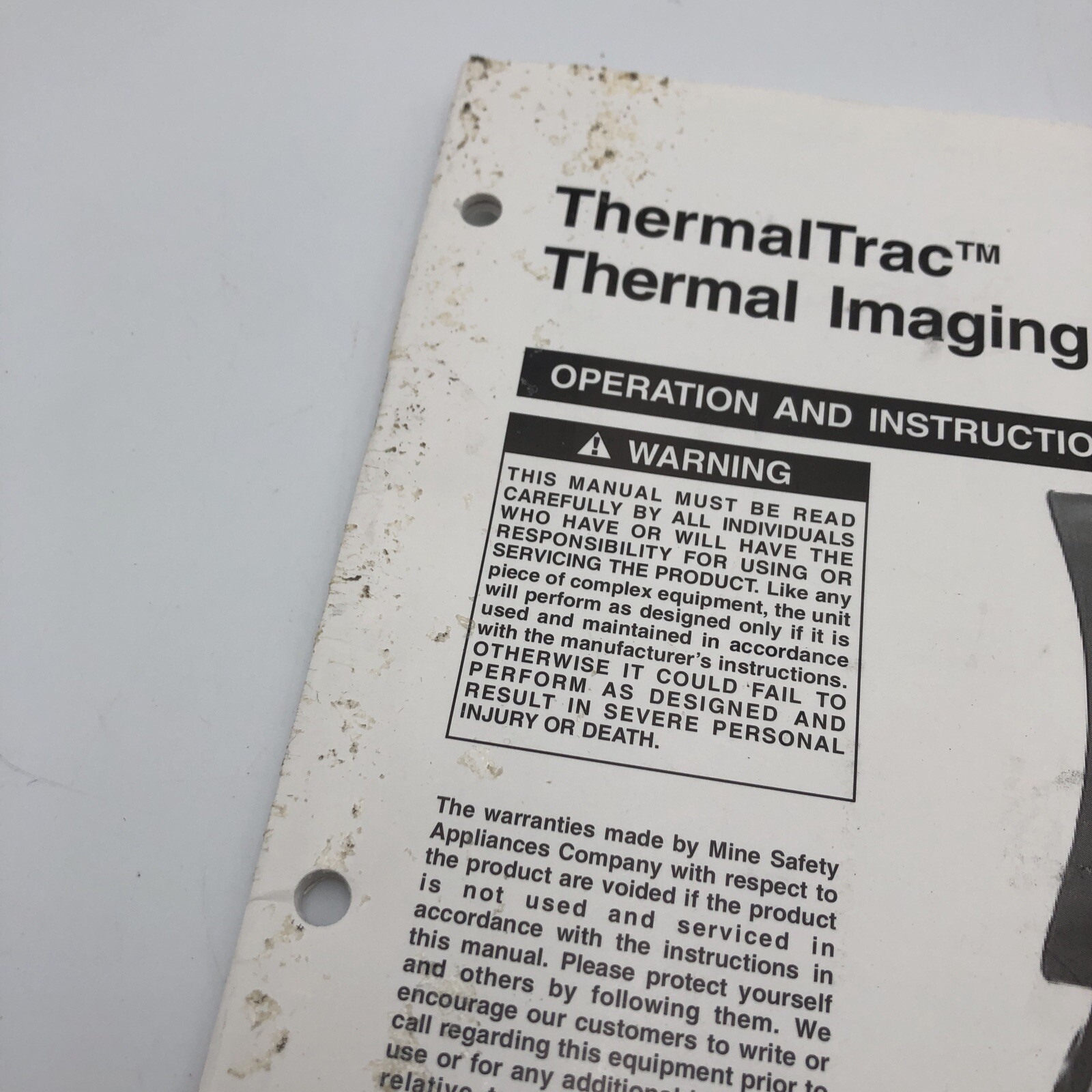 MSA Thermal Trac Thermal Imaging System Manual READ A