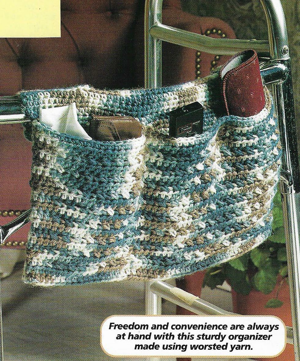 HANDY WALKER PACK CADDY HOME DECOR DIGEST SIZE CROCHET PATTERN INSTRUCTIONS