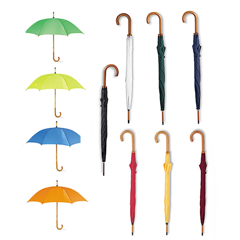 2 Wedding Classic Umbrellas Manual WOODEN HANDLE 89cm long x 104cm Brolly Bride