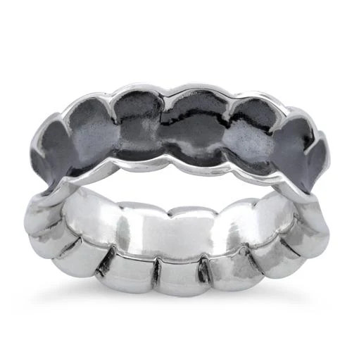 925 Sterling Silver Unique Oxidized Ring