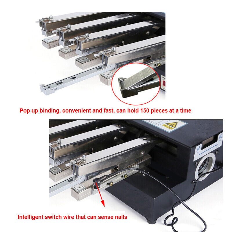 Electric Automatic Binder Double Head Stapler Multi-head Card Binding Machine