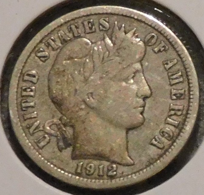 Silver Dime - Barber - 1912 (Full Liberty) [220]