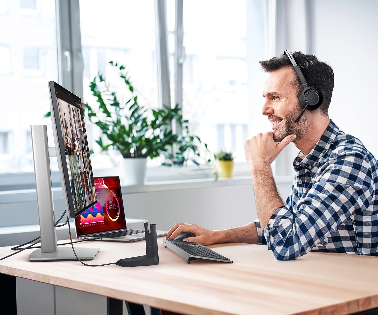 Dell Premier WL7022 Wireless ANC Headset - Black 2Y1G4