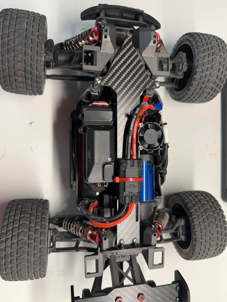 Upper Chassis Brace (Carbon Fiber) - Compatible w/ Traxxas Mini XRT