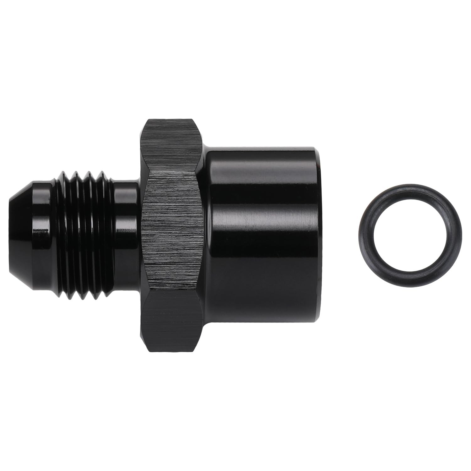 Podavelle TBI/Vortec 87-98 Truck 6AN Male Flare to M16x1.5, Black
