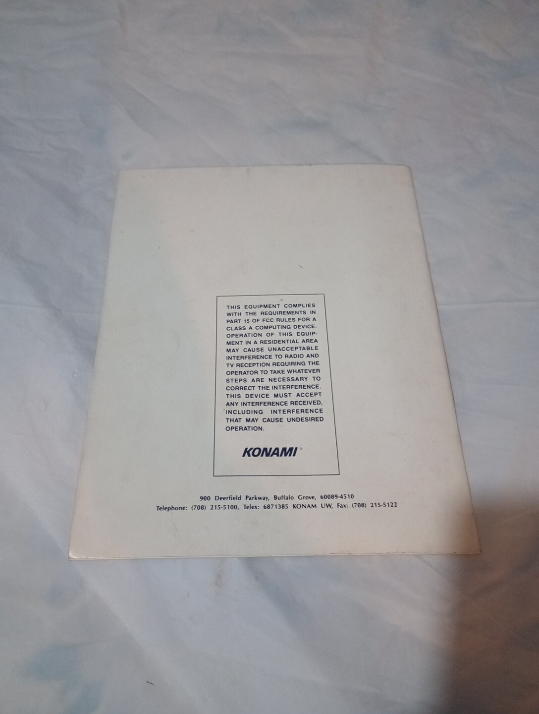 Konami Lethal Enforcers Original Manual For Arcade #054