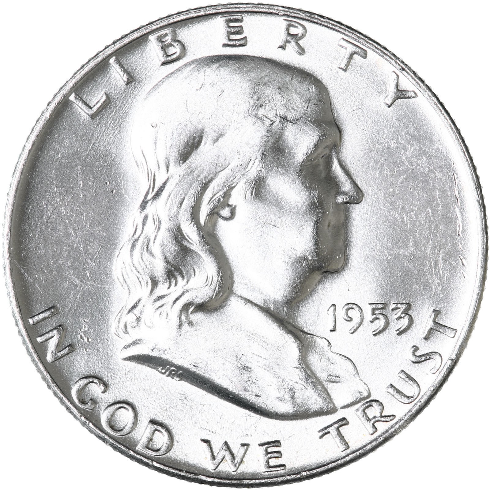 1953 D Franklin Half Dollar 90% Silver BU