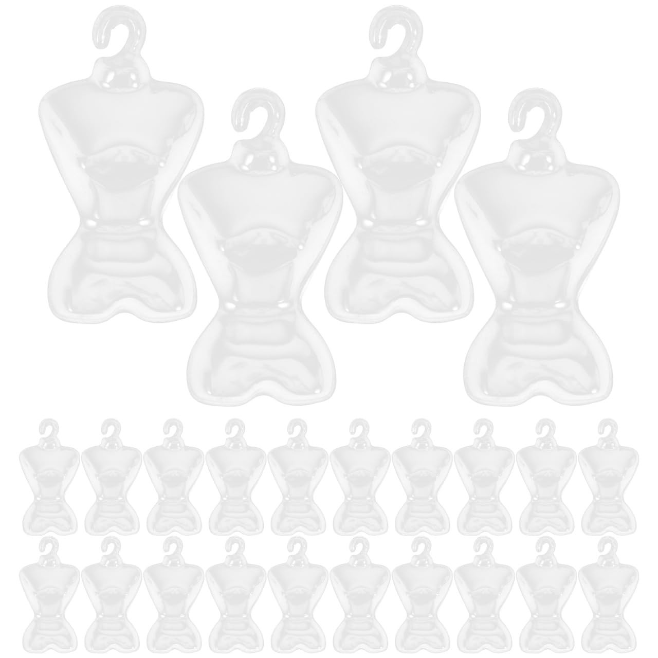 500 Pcs Transparent Coat Hanger Doll Clothes Rack Doll Skirt Mannequin Hanger...
