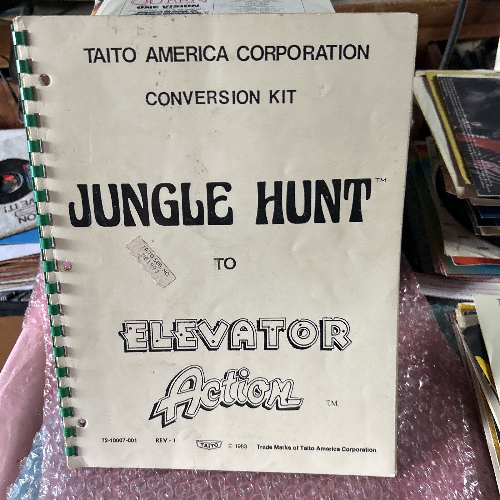 Original Jungle hunt to elevator action Taito ￼ VIDEO GAME  owners manual