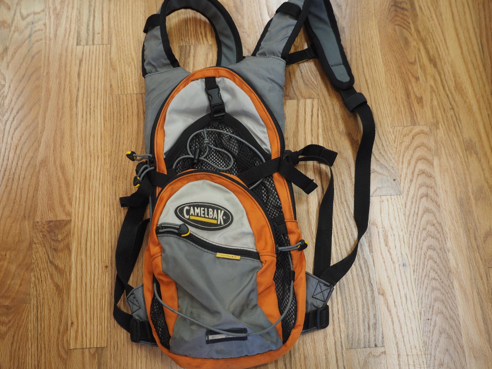 Camelbak M.U.L.E Hydration Hiking Biking Backpack Orange/Grey/Black No Bladder