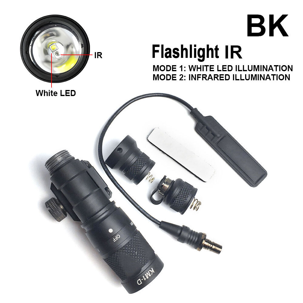 Tactical M300V-IR LED & IR Flashlight M300 Mini Weaponlight with Tail Switch US