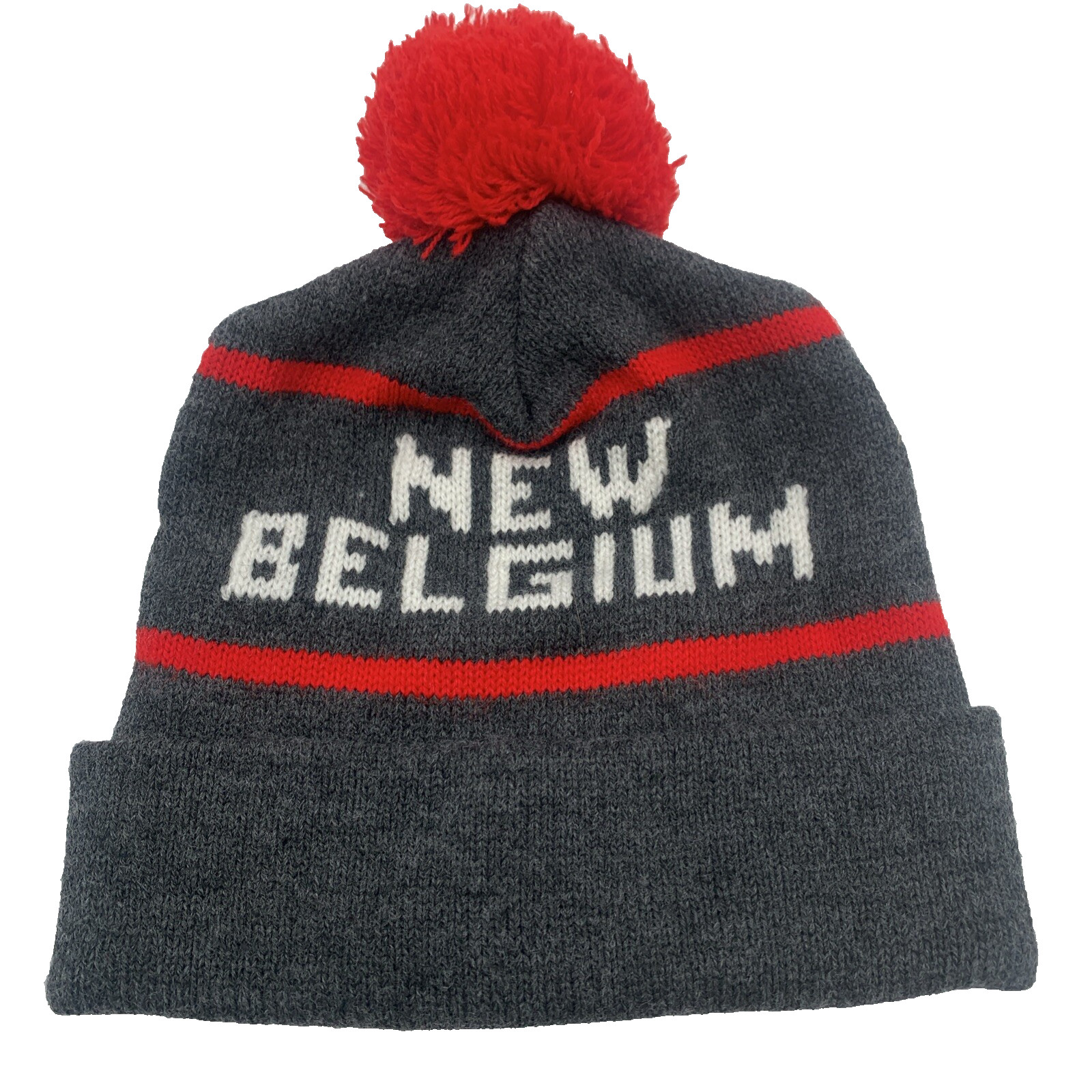 New Belgium Brewing Beanie Adult Pompom Bobble Cuffed Snowboard Ski Hiking