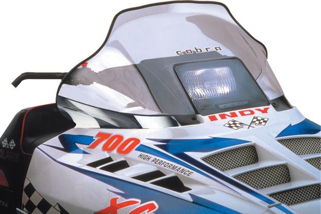 Powermadd Cobra Windshield Mid 14" Clear/Checkers #11132 Polaris