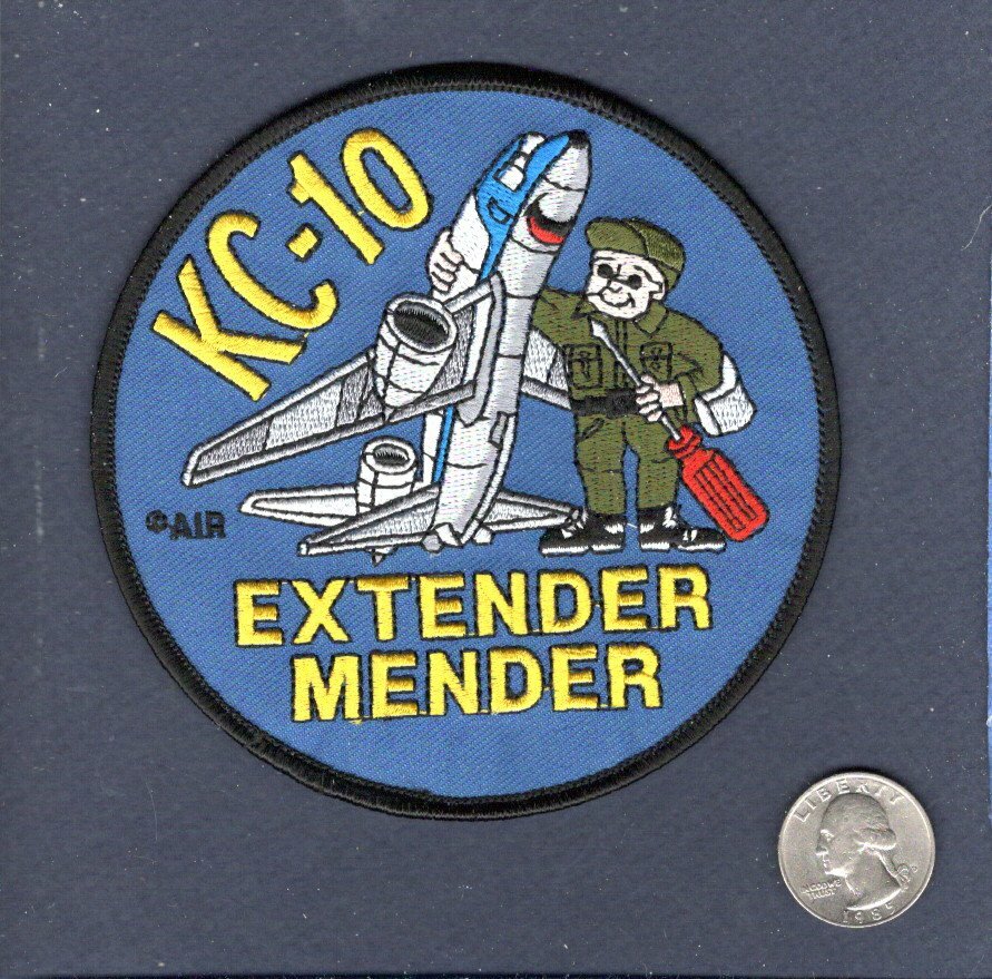 KC-10 Extender MENDER USAF ANG ARS RS Maintenance Crew Squadron Jacket Patch