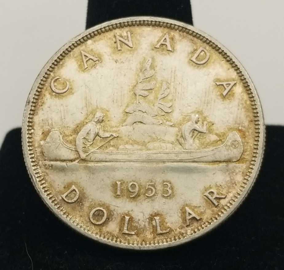 1953 Canada Elizabeth II Voyagers Silver Coin - Cleaned #21992